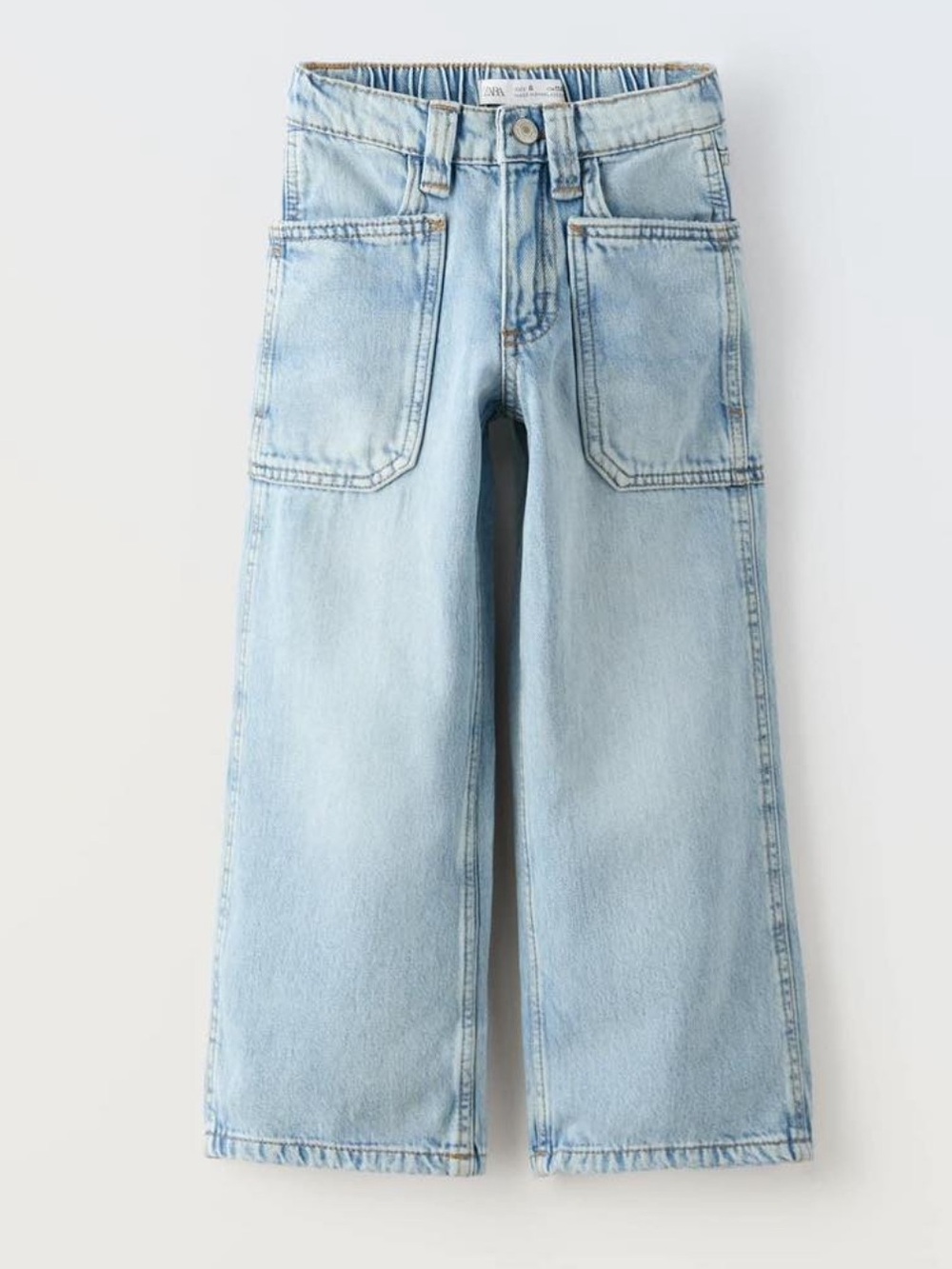 Zara Light Blue Wide-Leg Women's Jeans